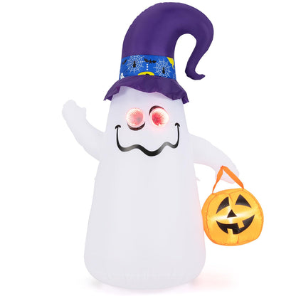 6 Ft Inflatable Ghost with Jack-O-Lantern