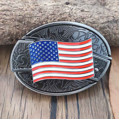 Oval Cowboy Metal Belt Buckle