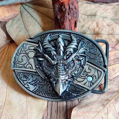 Oval Cowboy Metal Belt Buckle