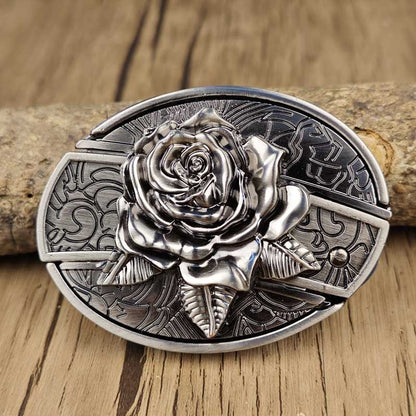 Oval Cowboy Metal Belt Buckle