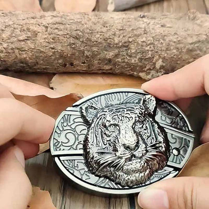 Oval Cowboy Metal Belt Buckle