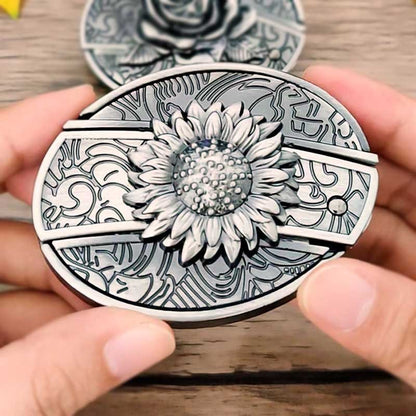 Oval Cowboy Metal Belt Buckle