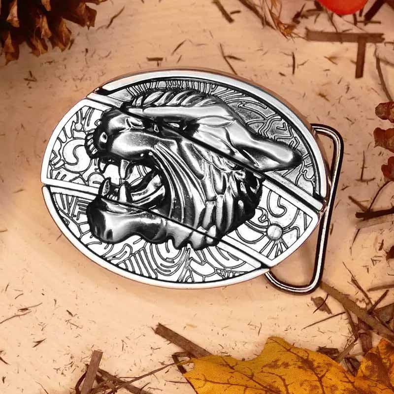 Oval Cowboy Metal Belt Buckle