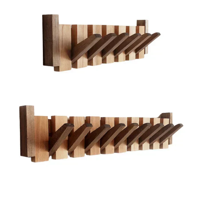 Folding Wooden Wall Coat Rack